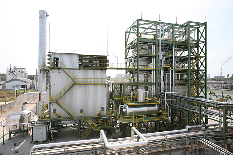 Incineration plant in the chemical industry