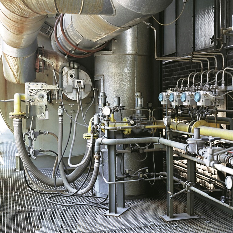 Dual fuel burners at a TNV